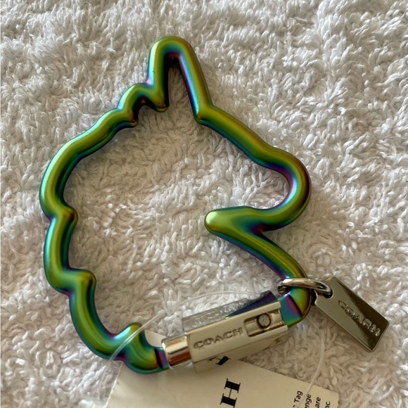 BNWT Coach Iridescent Unicorn Carabiner - Picture 2 of 6